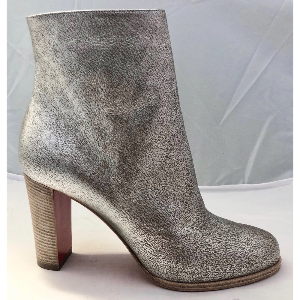 New Christian Louboutin Adox Boots Silver SZ 38 - Picture 4 of 8